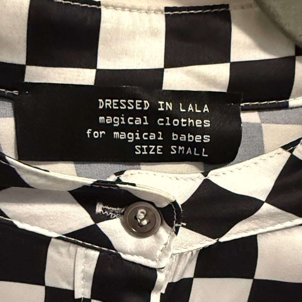 Lala Satin Playsuit in Checkerboard Satin Set - Picture 2 of 3